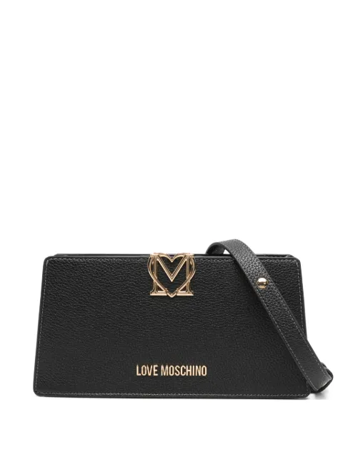 Love Moschino logo-plaque shoulder bag Black JC4128PP1OLM0