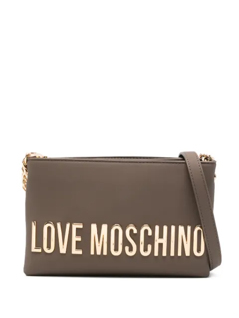 Love Moschino logo chain mini bag Brown JC4110PP1OKD0
