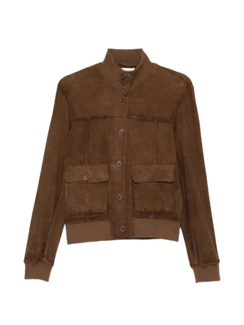 P.A.R.O.S.H. buttoned suede jacket Brown MARFAD431846