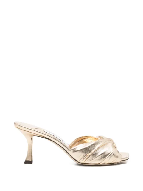 Jimmy Choo Skye twisted mules Gold SKYETWIST70MNA