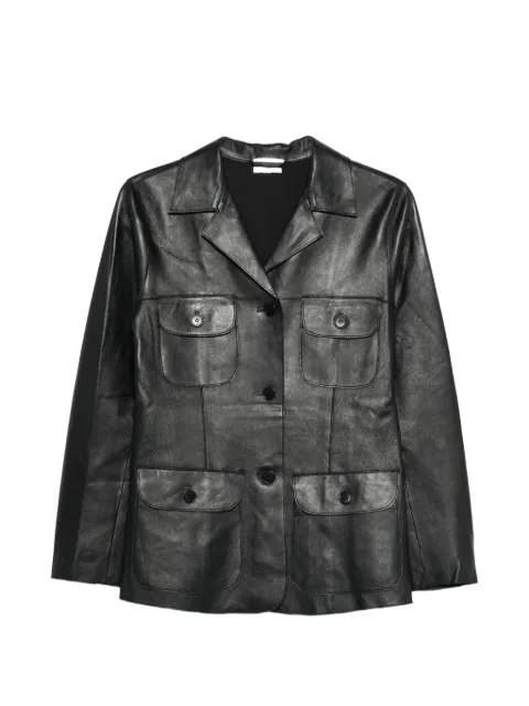 P.A.R.O.S.H. Maciock button-front leather jacket Black D431811