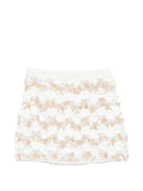 P.A.R.O.S.H. floral mini skirt White GYMD630624