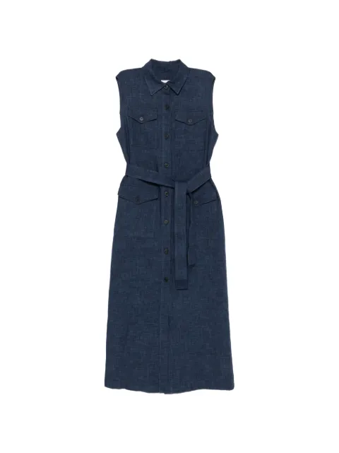 P.A.R.O.S.H. button belt maxi dress Blue BLINKD726129