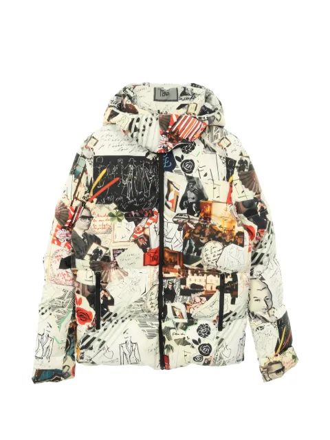 Fendi Pre-Owned 2000s all-over pattern down jacket Neutrals 1032020
