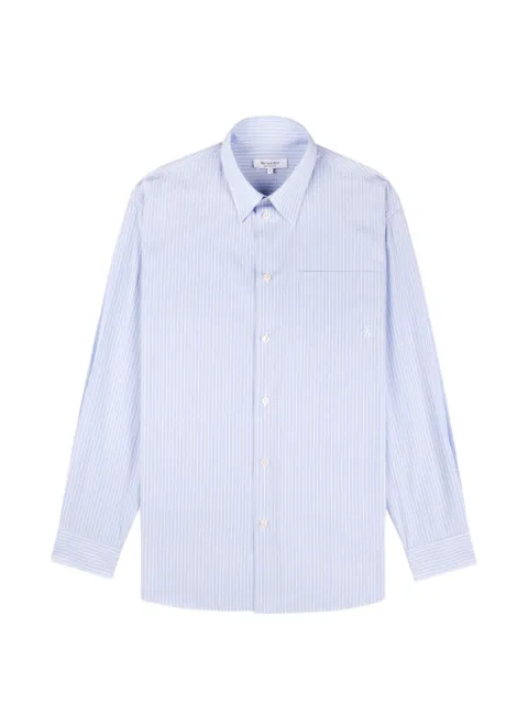 Sporty & Rich striped-pattern chest-pocket shirt White SI00676302ST02