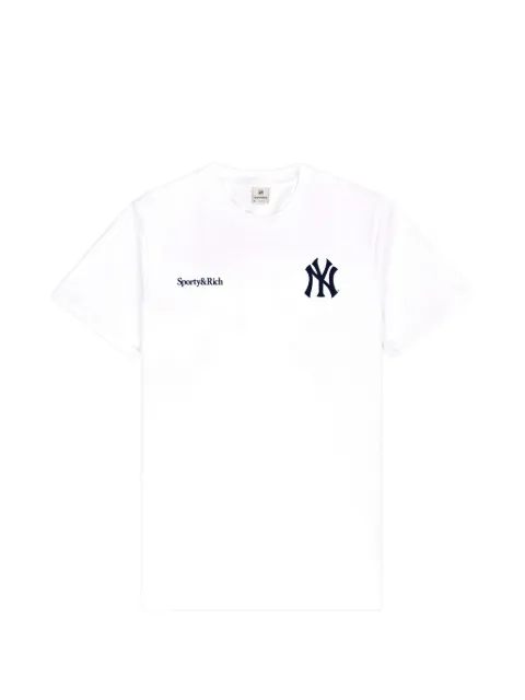 Sporty & Rich logo-detail crew-neck T-shirt White TO1191618695WH50