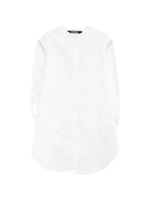 Jacquemus Berlingot gathered shirt dress White DRW00759AW00780