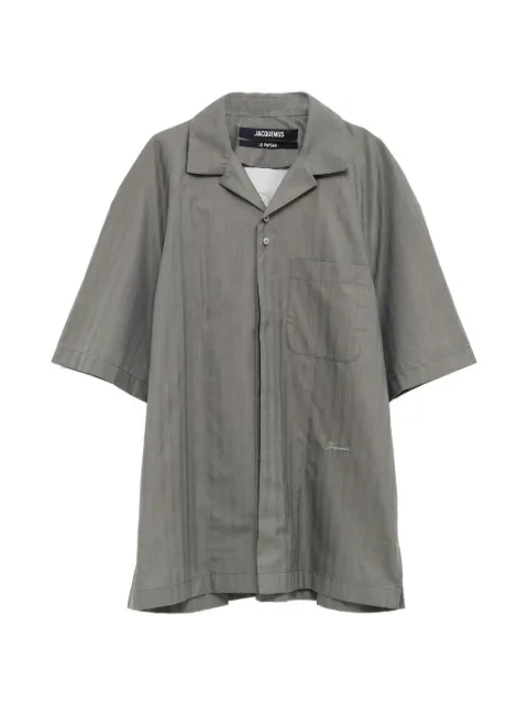 Jacquemus Romarin short-sleeved shirt Grey SHM00573AW00776