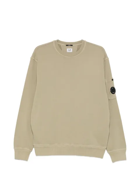 C.P. Company logo-patch crew-neck sweatshirt Green 20CMSS036A110044R610