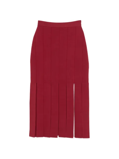 JOSEPH Lagny slit-detail midi skirt Red JF009531