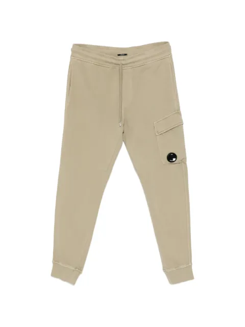 C.P. Company cargo-pocket logo-patch track pants Green 20CMSP067A110044R610