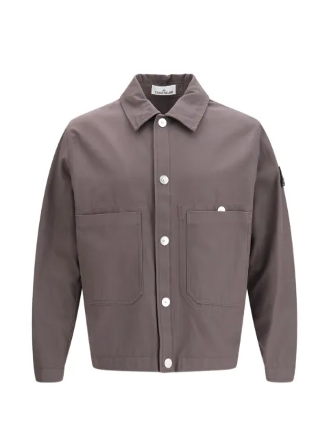 Stone Island buttoned patch jacket Grey L1S154100076S0164