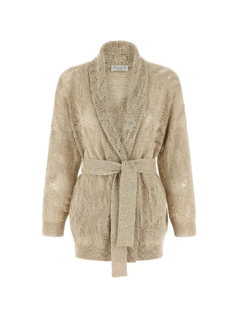 Brunello Cucinelli crochet sequin cardigan Neutrals MDT771006C8925