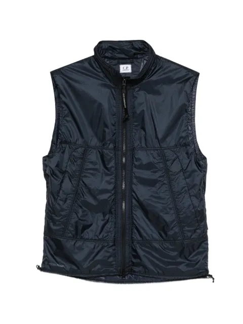 C.P. Company zip-up sleeveless gilet Blue 20CMVE057A110467W889