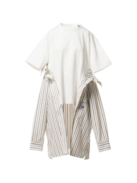 Maison MIHARA YASUHIRO asymmetric layered T-shirt White K16DR412