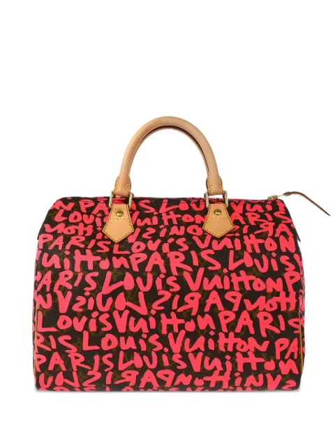 Louis Vuitton Pre-Owned x Stephen Sprouse 2008 Speedy 30 Monogram Graffiti handbag Black 195678