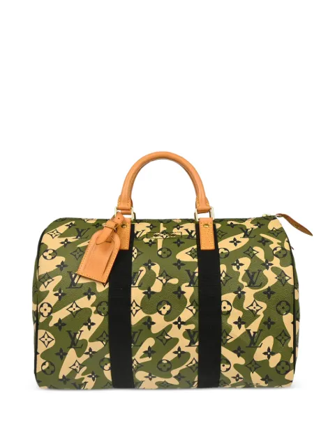 Louis Vuitton Pre-Owned 2008 35 Speedy camouflage tote bag Green 186405