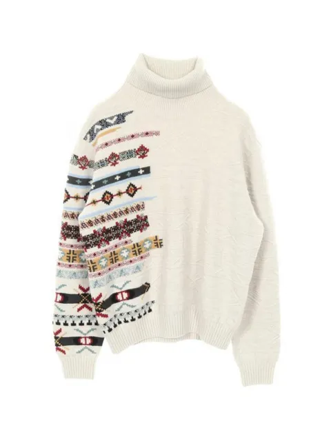 Hermès Pre-Owned knit high neck pattern sweater Neutrals 1035260
