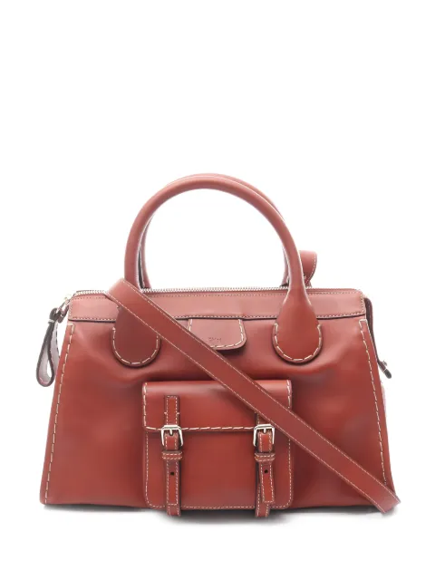 Chloé Pre-Owned 2020s Edith leather tote bag Brown 1037576