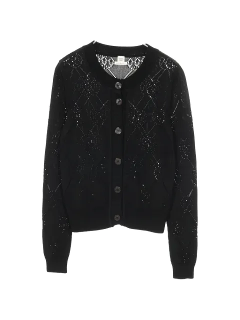 Hermès Pre-Owned 2010s H-Lift crew-neck cardigan Black 1035023