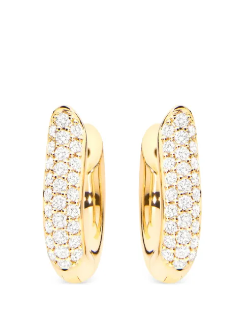 TAMARA COMOLLI medium Signature diamond hoop earrings Gold EHOMPYG2
