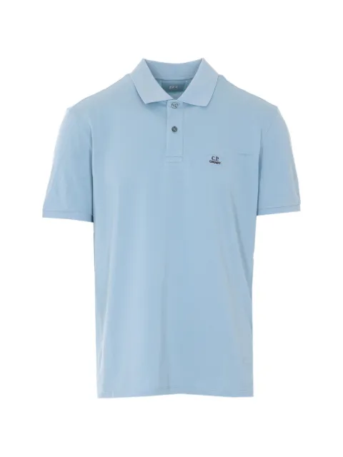 C.P. Company logo-detail polo shirt Blue 20CMPL721A005263W809