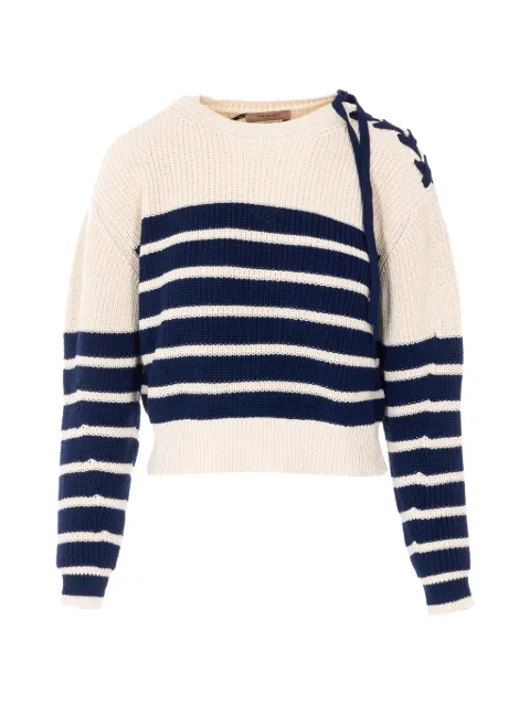 TWINSET striped boxy jumper Neutrals 261TP3281