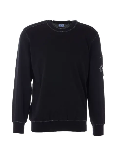 C.P. Company logo-patch crew-neck sweater Black 20CMKN102A110560A999