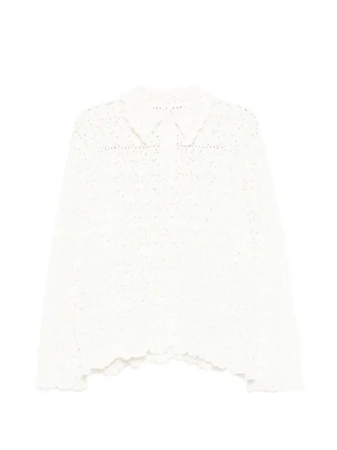 JNBY jacquard long-sleeved pullover sweater White 5Q1313140