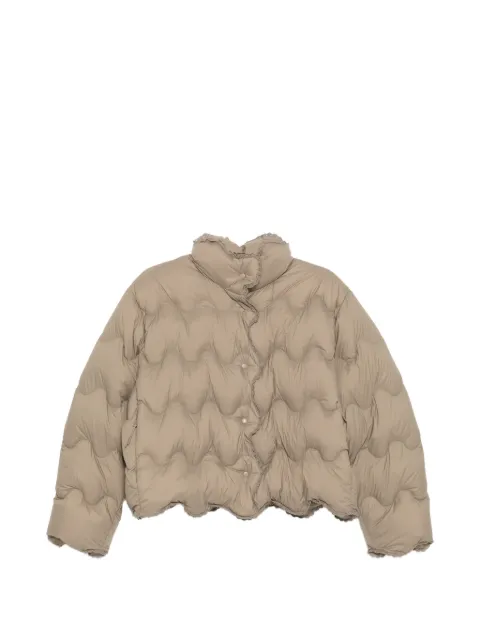 JNBY wave-quilted lace-trim jacket Neutrals 5Q1C12970