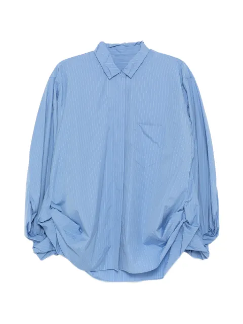 JNBY striped puff-sleeves shirt Blue 5Q1214530