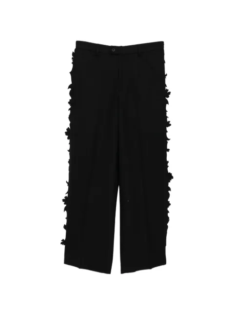 JNBY ruffled-edge trousers Black 5Q1E14810