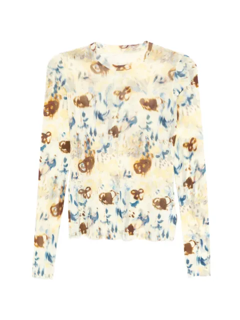 JNBY floral printed T-shirt Neutrals 5Q1113810