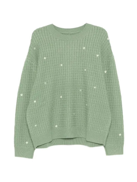 CROQUIS heart-embroidered sweater Green 9Q1310550