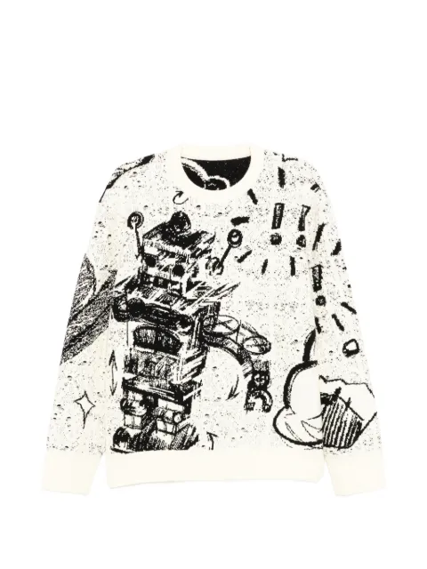 CROQUIS robot-print sweater Neutrals 9Q1310600