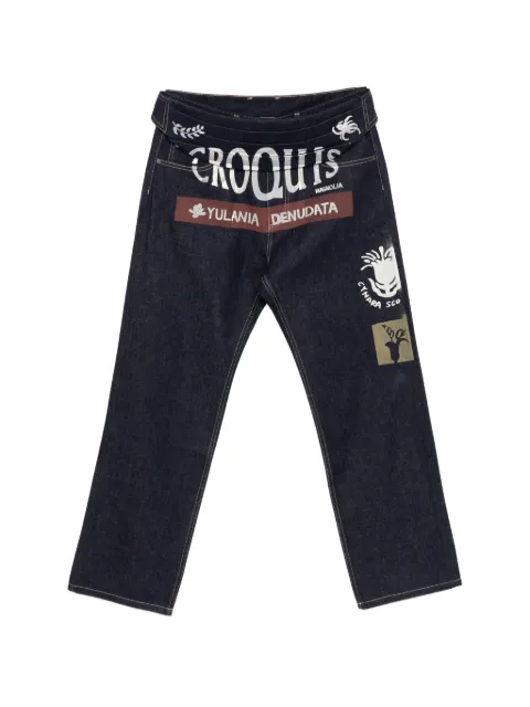 CROQUIS logo-print jeans Blue 9Q1E23650