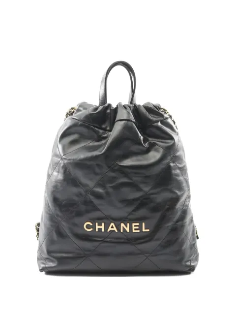 CHANEL Pre-Owned 2021 small Chanel 22 backpack Black 1038837UCNL3157