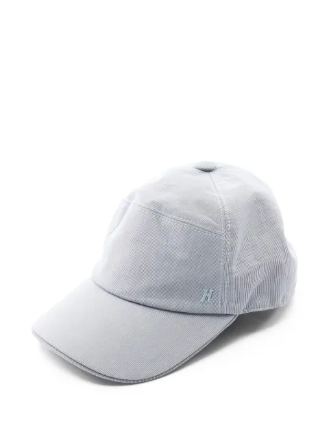 Hermès Pre-Owned 2000s Eembroidered-H cap Blue 1030255