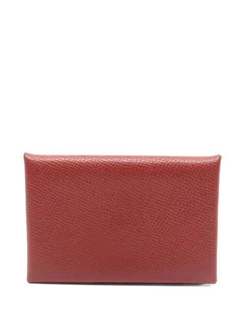 Hermès Pre-Owned 2022 Calvi card holder Brown 1032651U