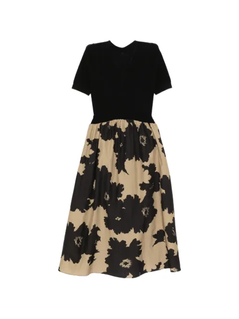 LESS floral-print dress Black 2Q1G15260