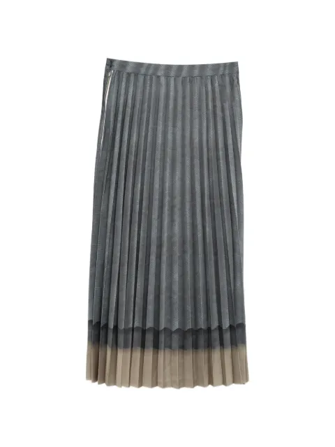 JNBY patterned pleated midi skirt Grey 5Q1D12730