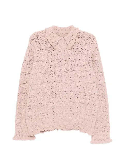 JNBY jacquard long sleeved pullover sweater Pink 5Q1313140