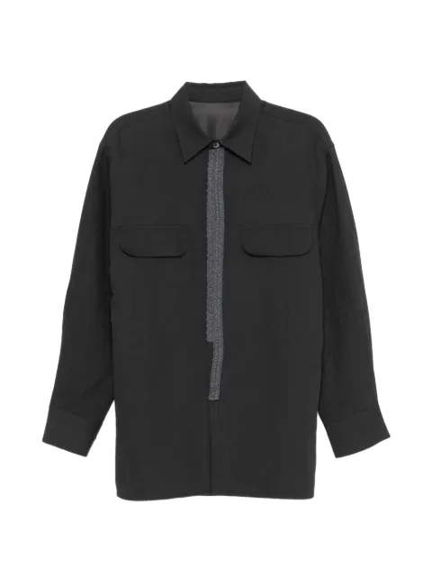 CROQUIS knitted-applique shirt Black 9Q1211210