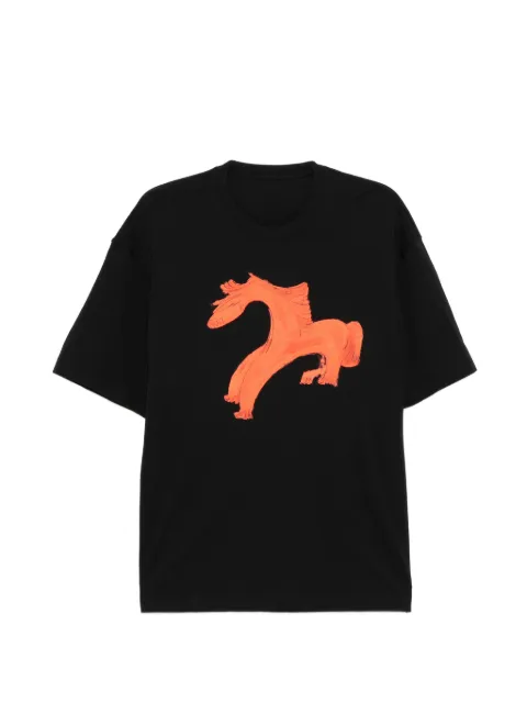 JNBY illustrated cotton T-shirt Black 5Q1111190