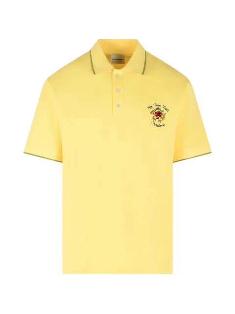 Drôle De Monsieur embroided polo shirt Yellow JPL161CO264