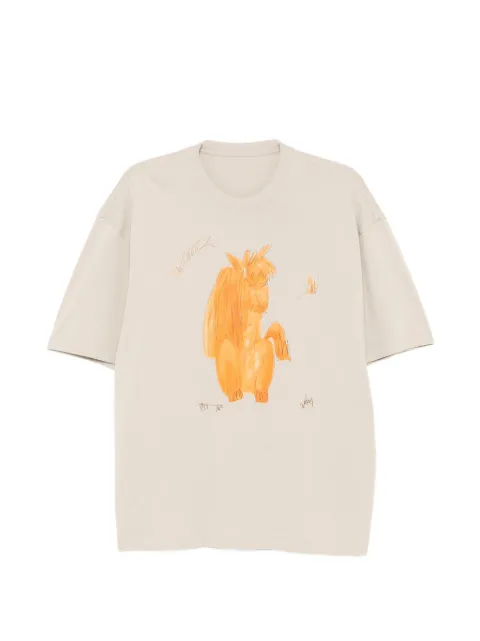 JNBY pony-print T-shirt Neutrals 5Q1111190