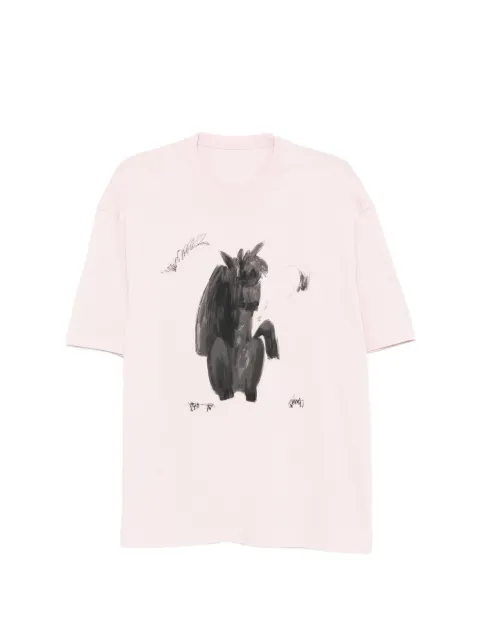 JNBY pony illustrated T-shirt Pink 5Q1111190
