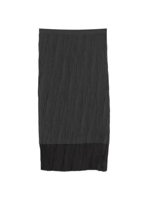 LESS pleated patchwork midi skirt Grey 2Q1D13010