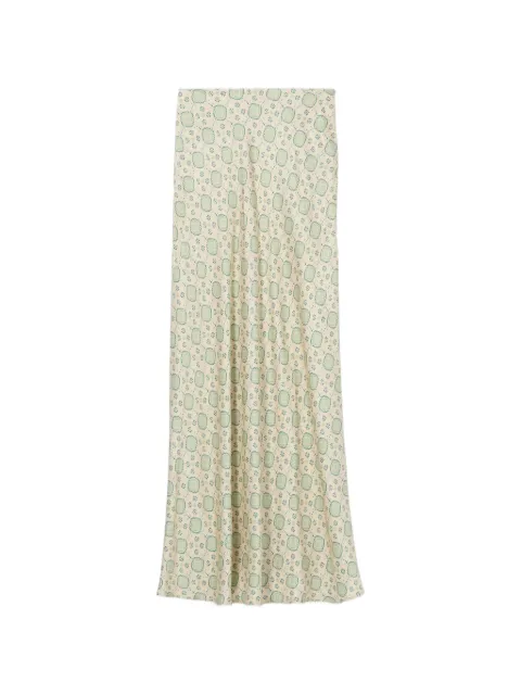 Claudie Pierlot flowy printed skirt Neutrals CFPJU00898
