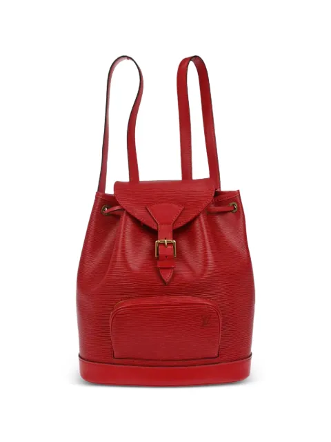 Louis Vuitton Pre-Owned 1990s-2000s MM Montsouris Monaco textured leather backpack Red 134936